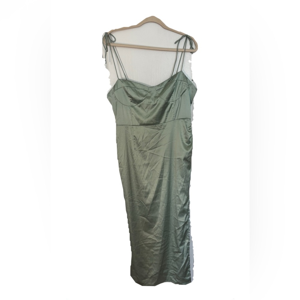 Forever 21 Sage Green Slip Midi Dress Spaghetti Strap